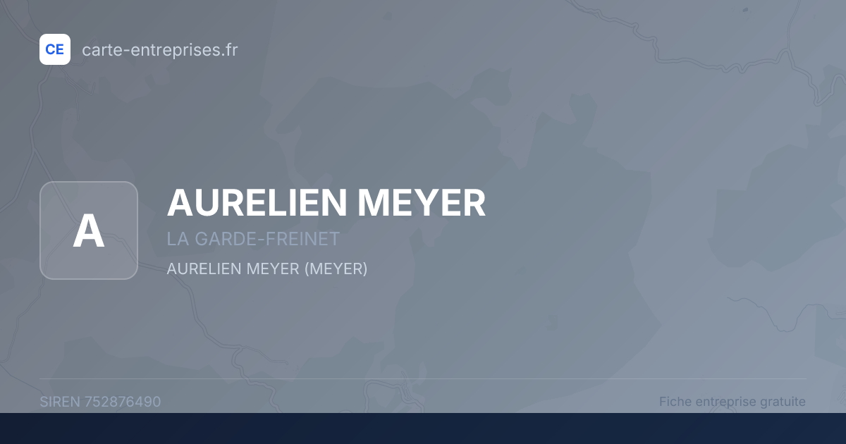 AURELIEN MEYER — 752876490 — fiche entreprise