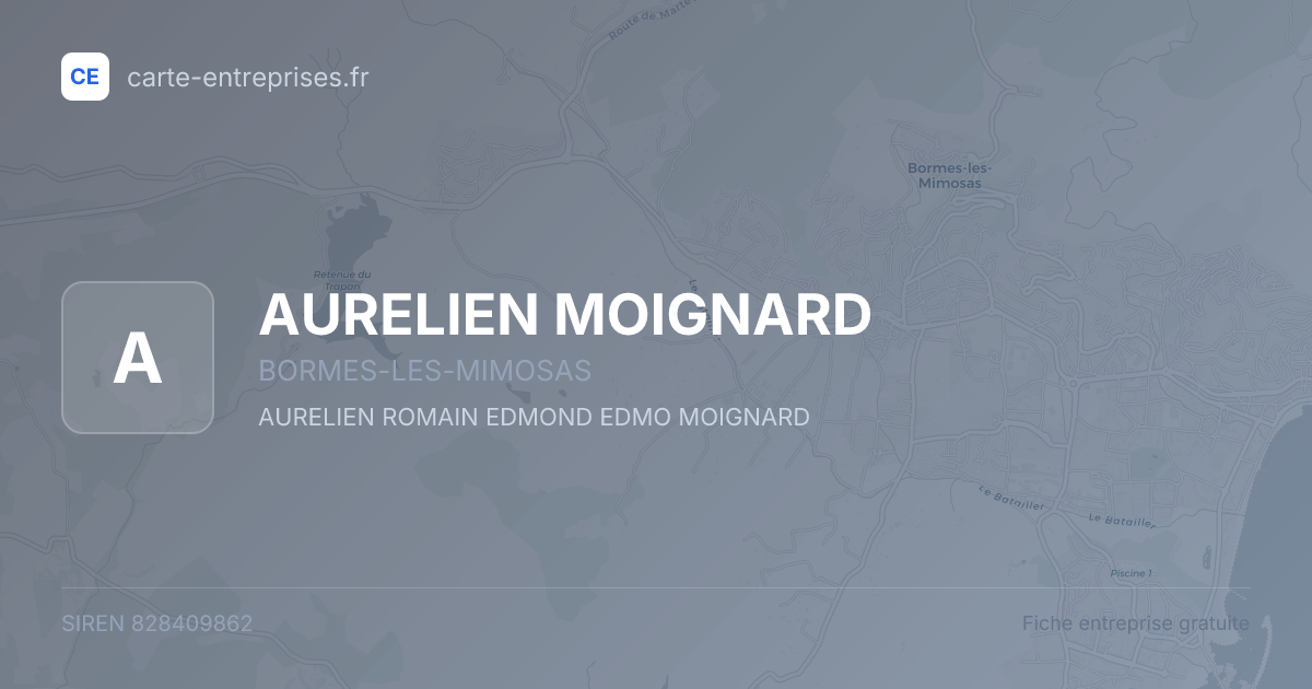 AURELIEN MOIGNARD — 828409862 — fiche entreprise