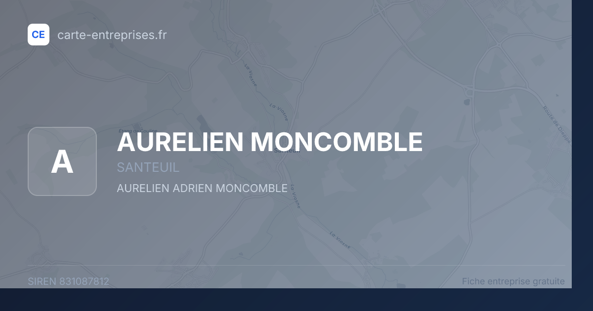 AURELIEN MONCOMBLE — 831087812 — fiche entreprise