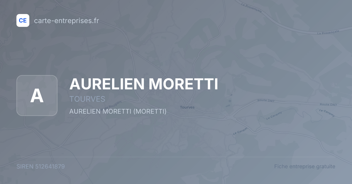 AURELIEN MORETTI — 512641879 — fiche entreprise