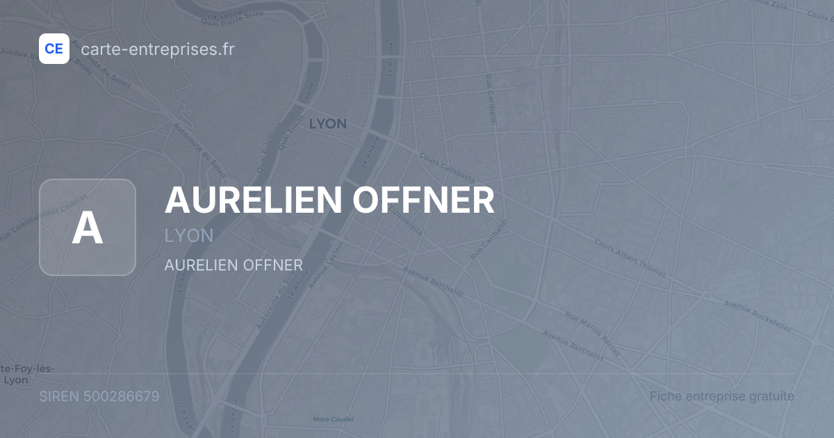 AURELIEN OFFNER — 500286679 — fiche entreprise