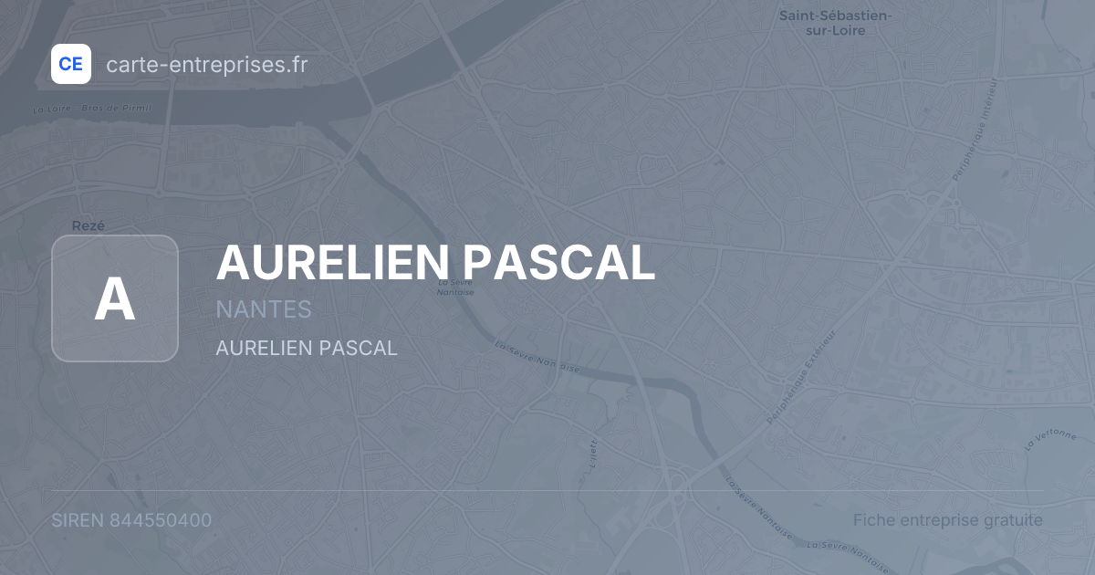 AURELIEN PASCAL — 844550400 — fiche entreprise