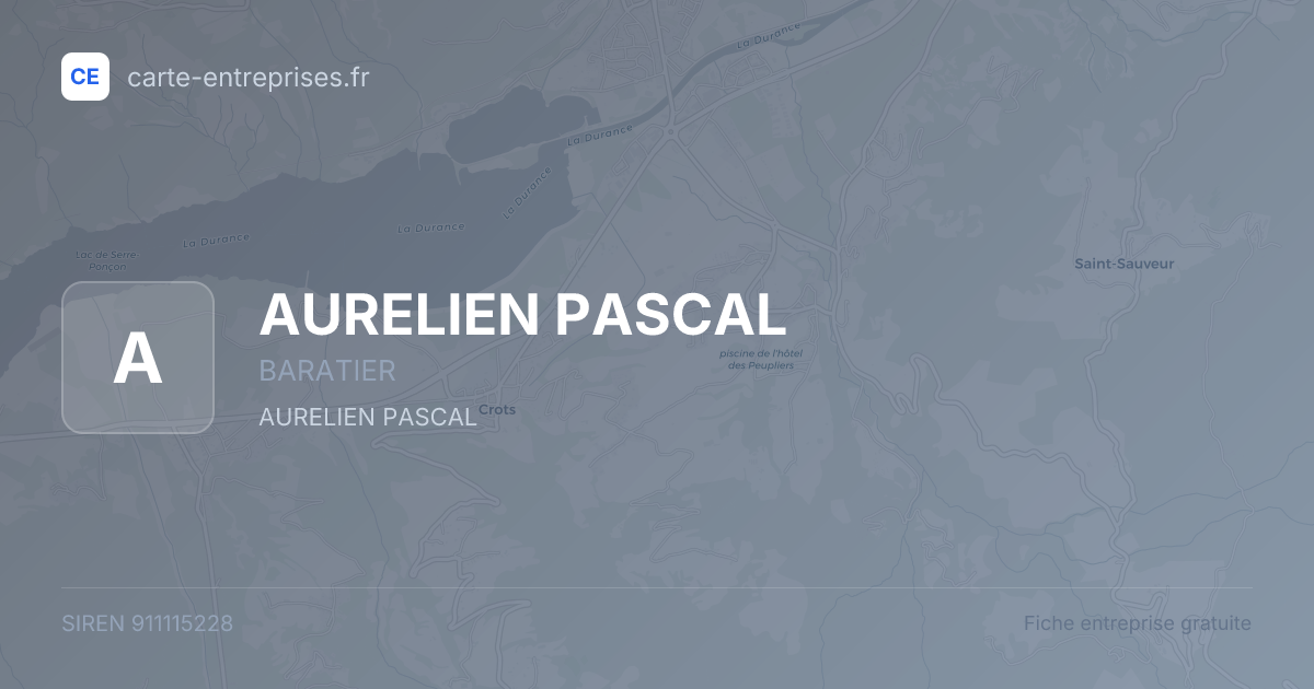 AURELIEN PASCAL — 911115228 — fiche entreprise