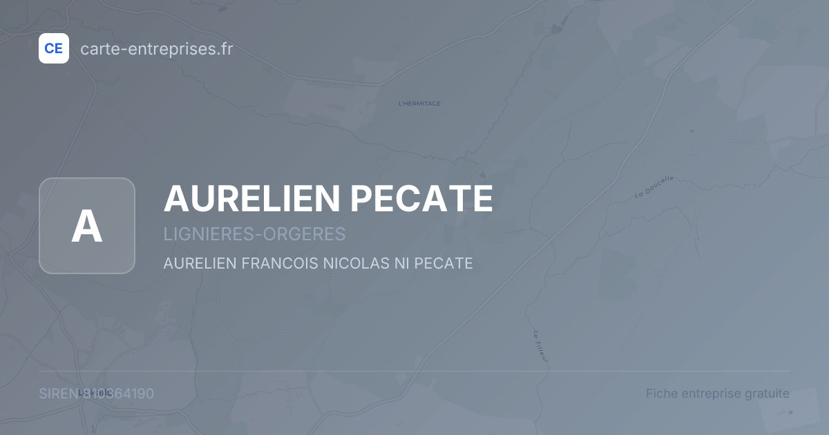 AURELIEN PECATE — 810364190 — fiche entreprise