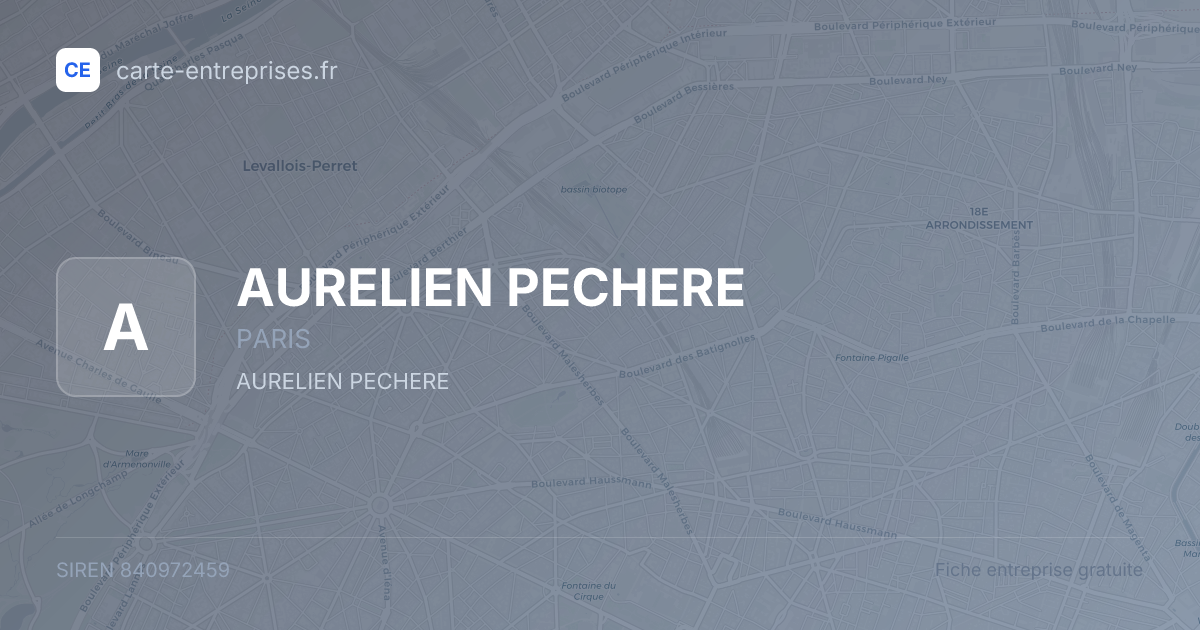 AURELIEN PECHERE — 840972459 — fiche entreprise