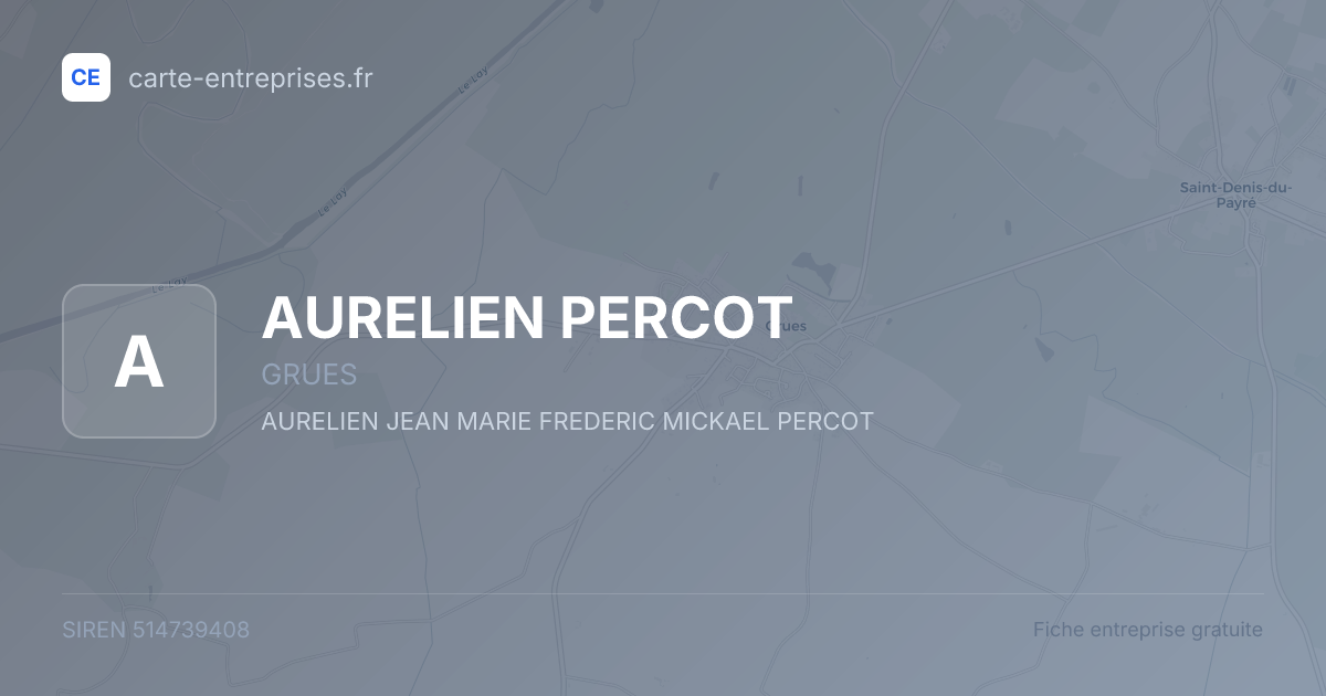 AURELIEN PERCOT — 514739408 — fiche entreprise