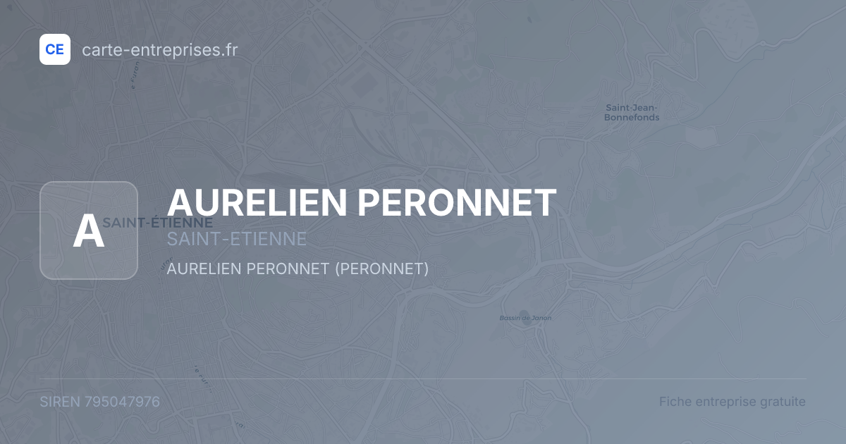AURELIEN PERONNET — 795047976 — fiche entreprise