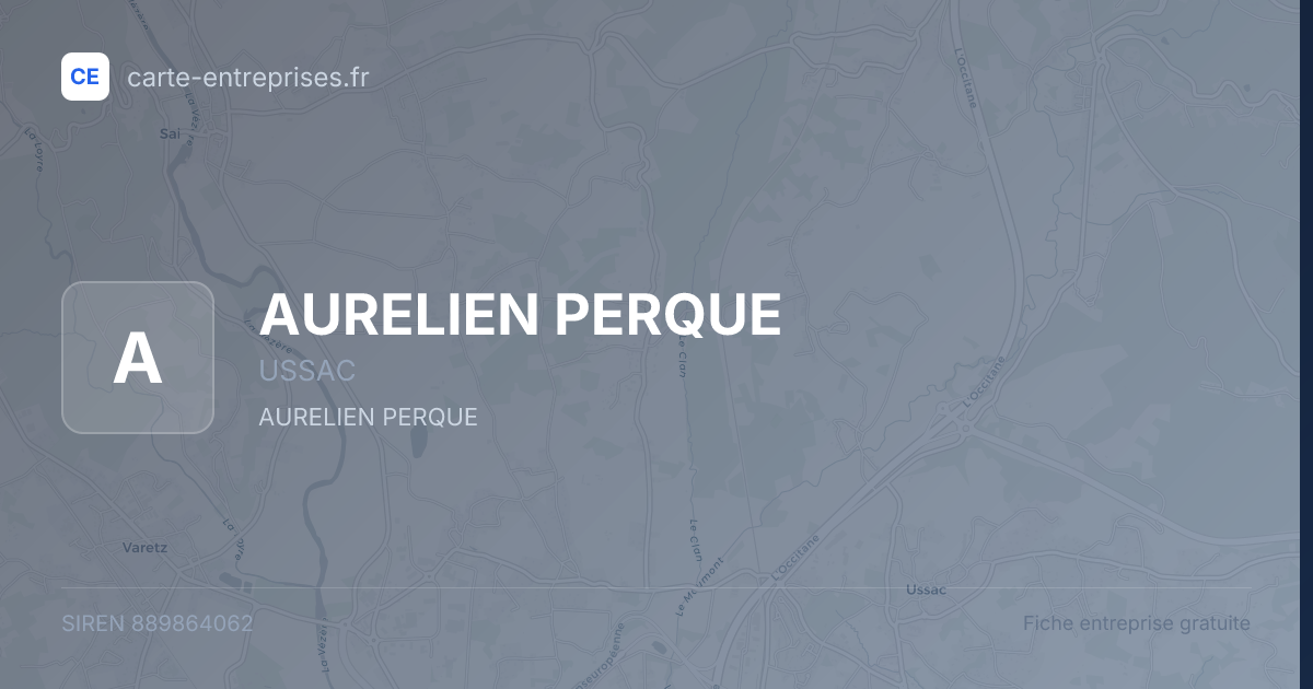 AURELIEN PERQUE — 889864062 — fiche entreprise