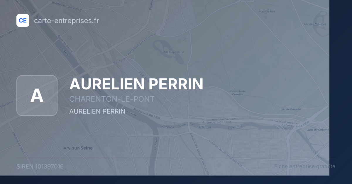 AURELIEN PERRIN — 101397016 — fiche entreprise