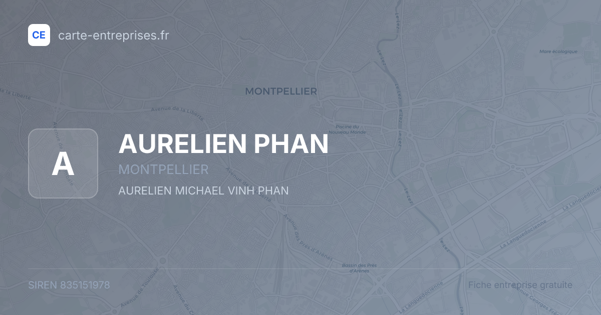 AURELIEN PHAN — 835151978 — fiche entreprise