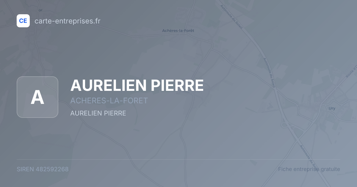 AURELIEN PIERRE — 482592268 — fiche entreprise