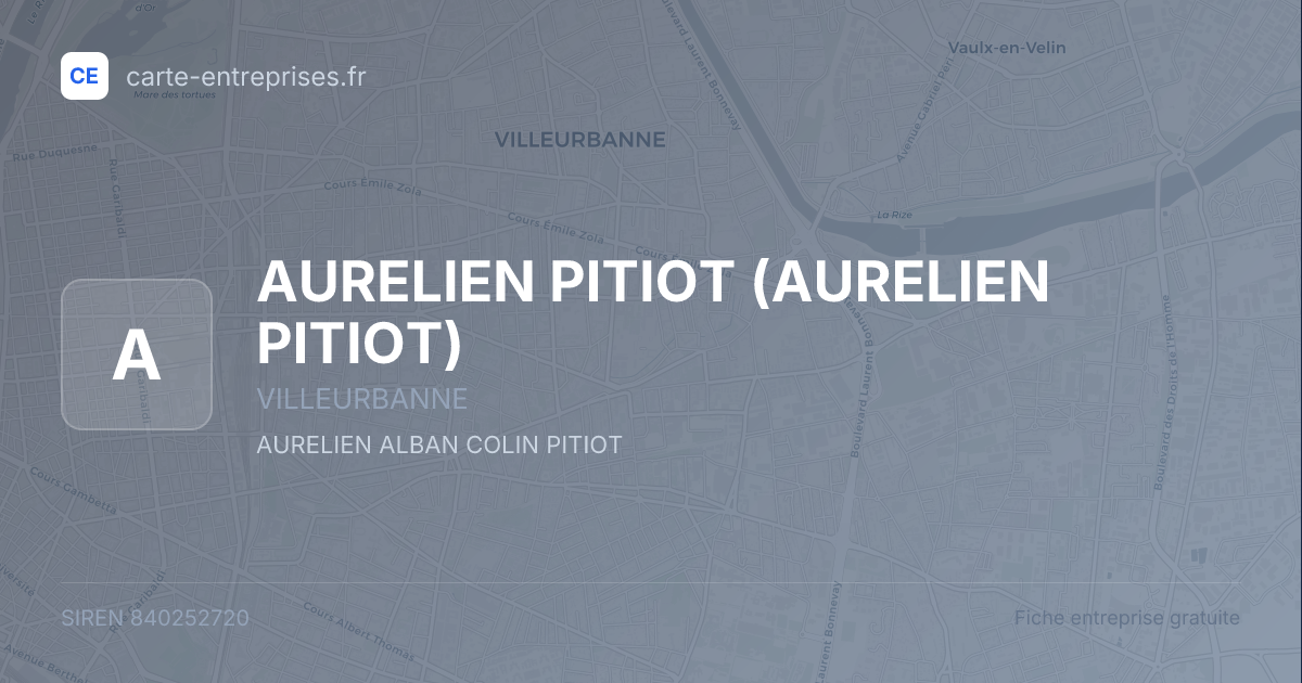 AURELIEN PITIOT — 840252720 — fiche entreprise