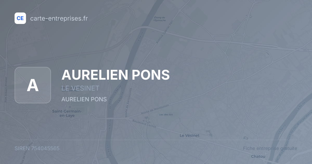 AURELIEN PONS — 754045565 — fiche entreprise