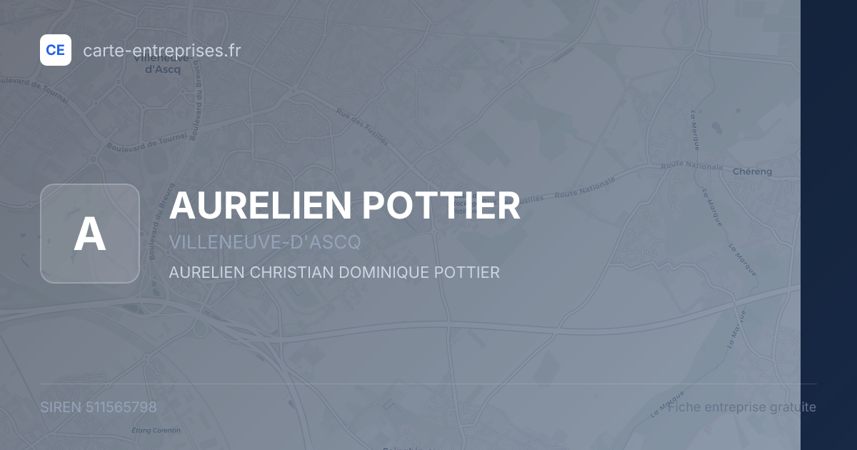 AURELIEN POTTIER — 511565798 — fiche entreprise