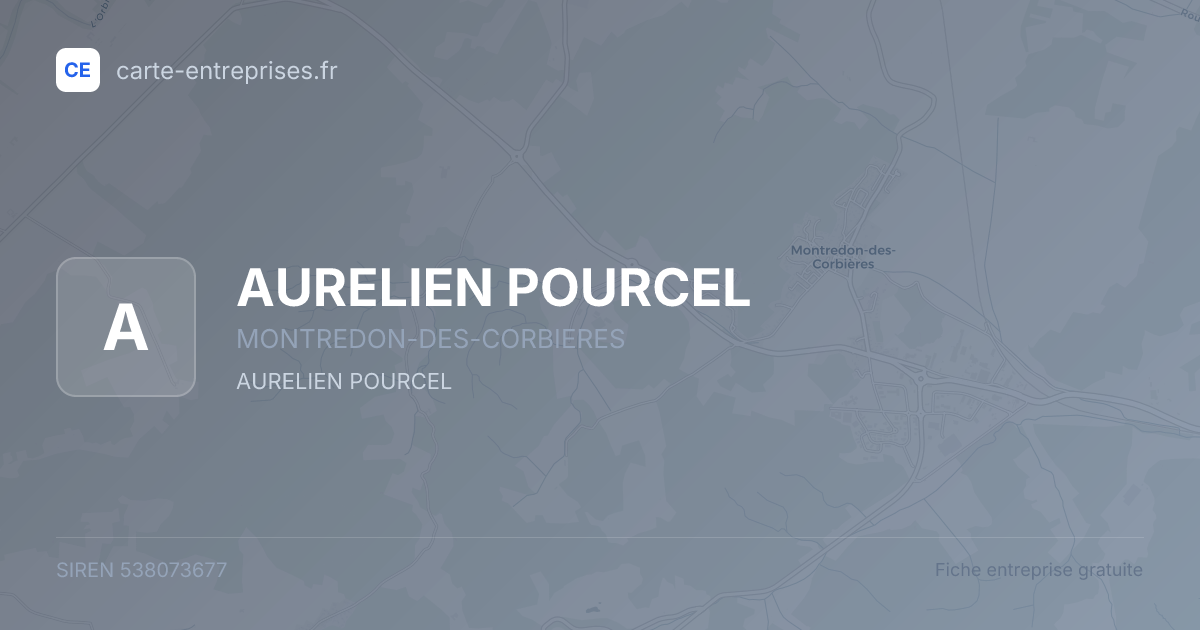AURELIEN POURCEL — 538073677 — fiche entreprise