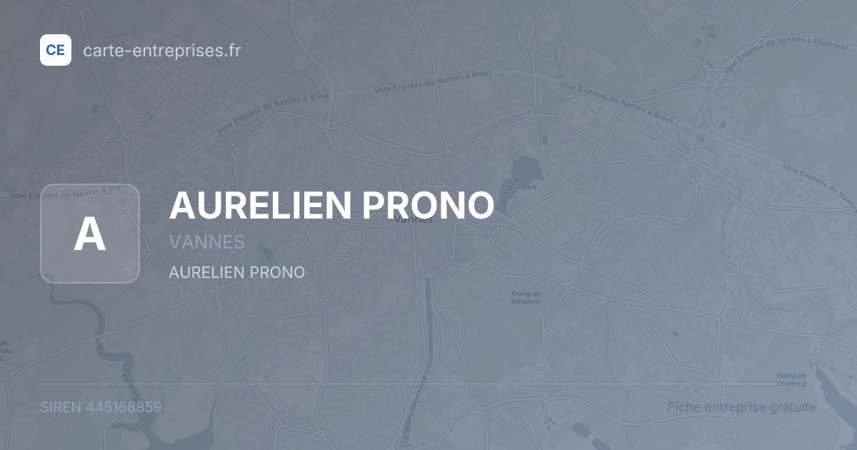 AURELIEN PRONO — 445168859 — fiche entreprise