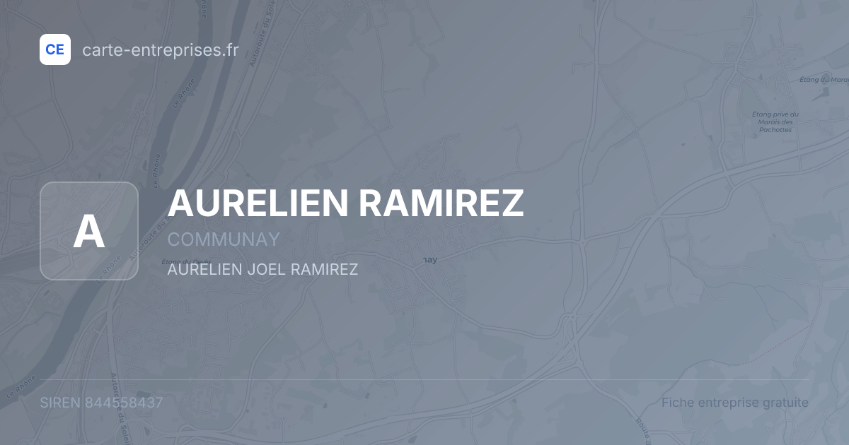 AURELIEN RAMIREZ — 844558437 — fiche entreprise