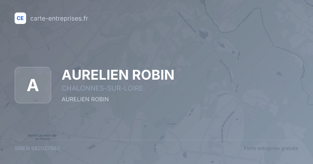 AURELIEN ROBIN — 982027963 — fiche entreprise