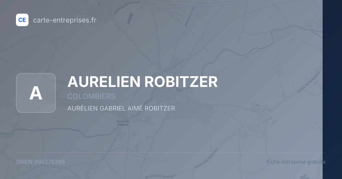 AURELIEN ROBITZER — 995275286 — fiche entreprise