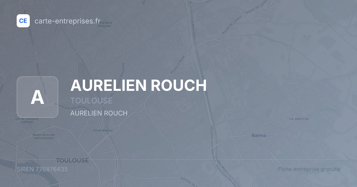 AURELIEN ROUCH — 776876435 — fiche entreprise