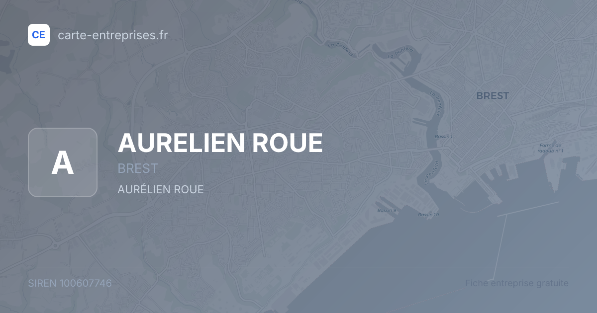 AURELIEN ROUE — 100607746 — fiche entreprise