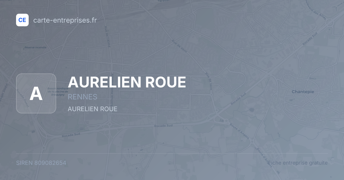 AURELIEN ROUE — 809082654 — fiche entreprise