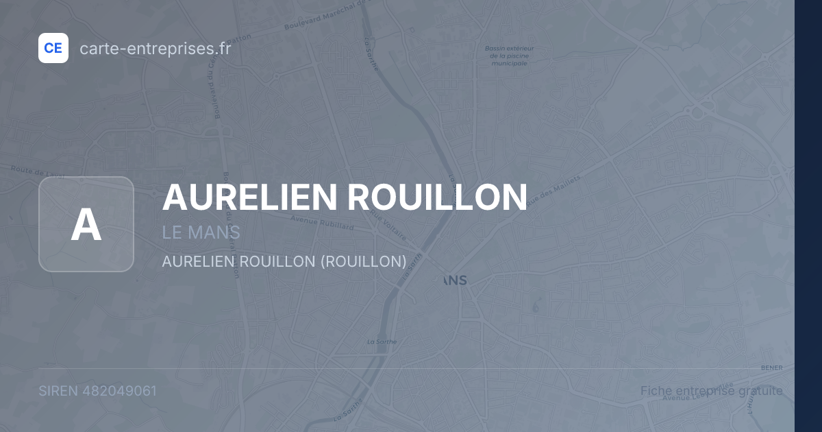 AURELIEN ROUILLON — 482049061 — fiche entreprise