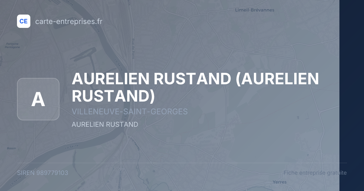 AURELIEN RUSTAND — 989779103 — fiche entreprise