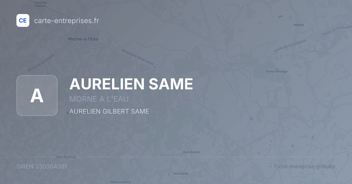 AURELIEN SAME — 330364381 — fiche entreprise