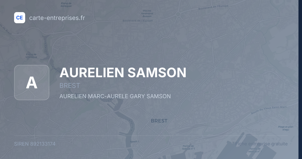 AURELIEN SAMSON — 892133174 — fiche entreprise