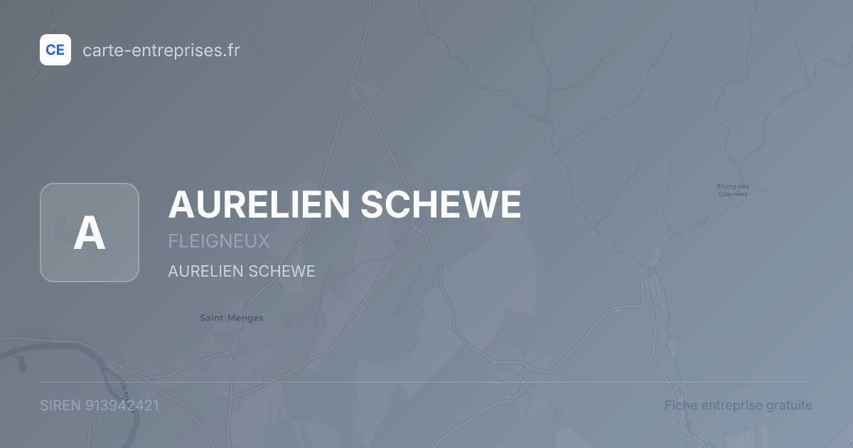 AURELIEN SCHEWE — 913942421 — fiche entreprise
