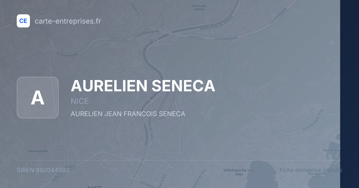 AURELIEN SENECA — 892044983 — fiche entreprise