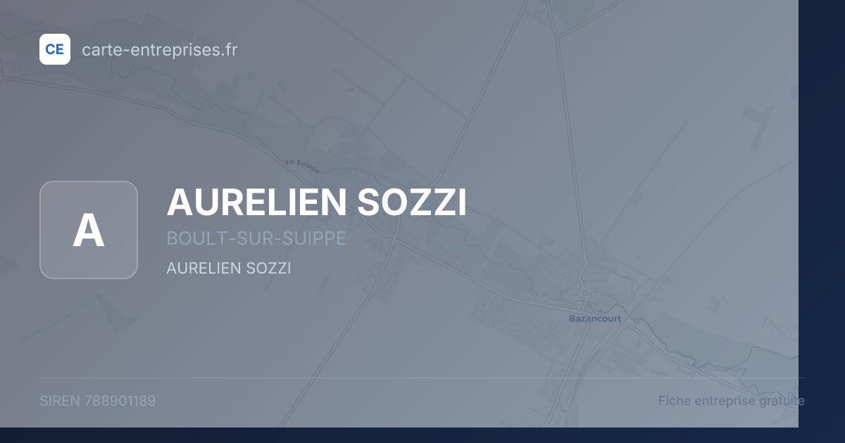 AURELIEN SOZZI — 788901189 — fiche entreprise