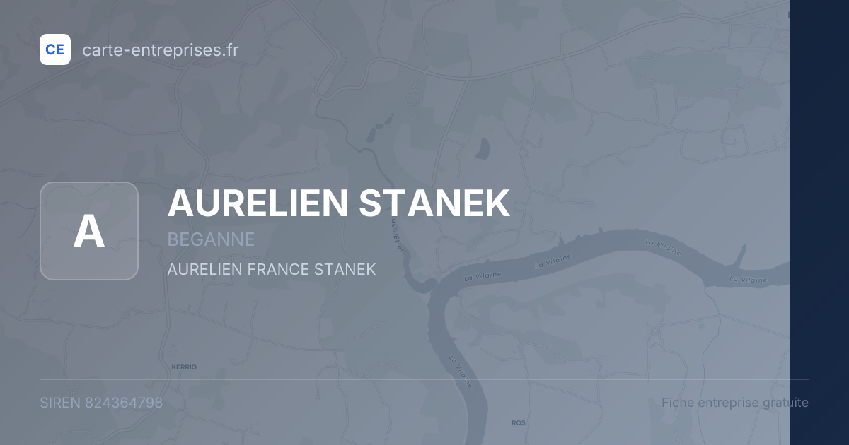 AURELIEN STANEK — 824364798 — fiche entreprise