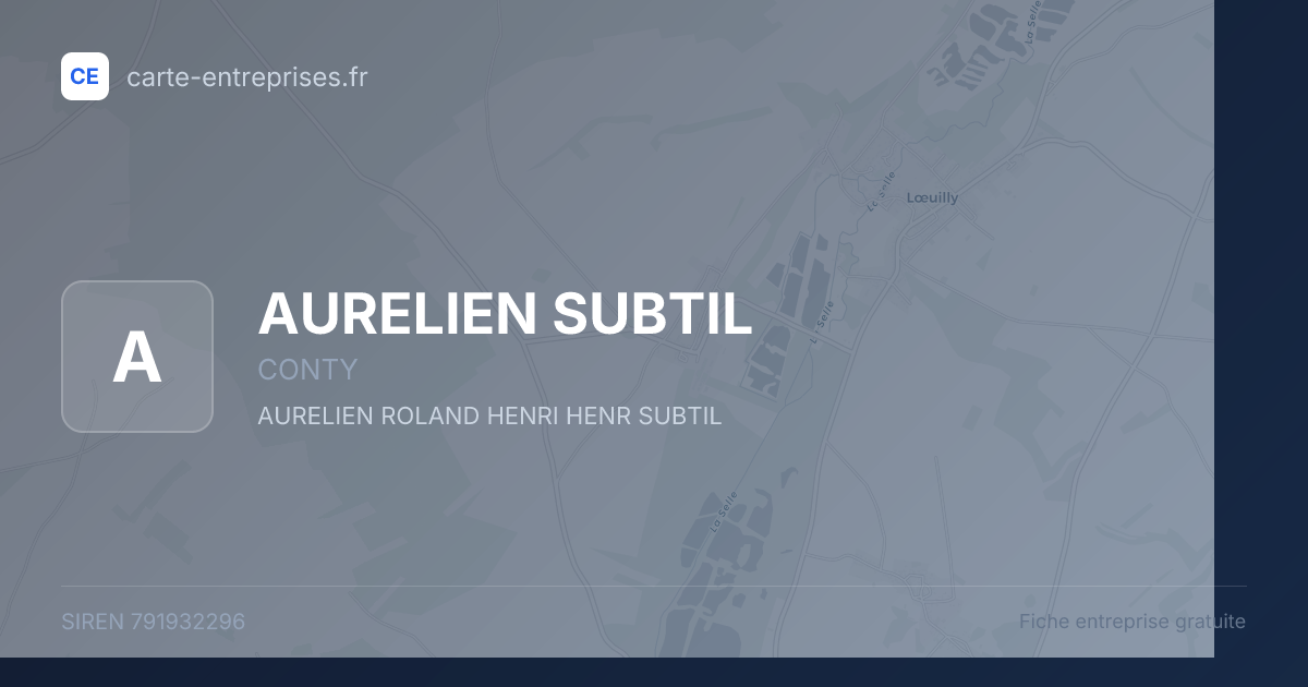 AURELIEN SUBTIL — 791932296 — fiche entreprise