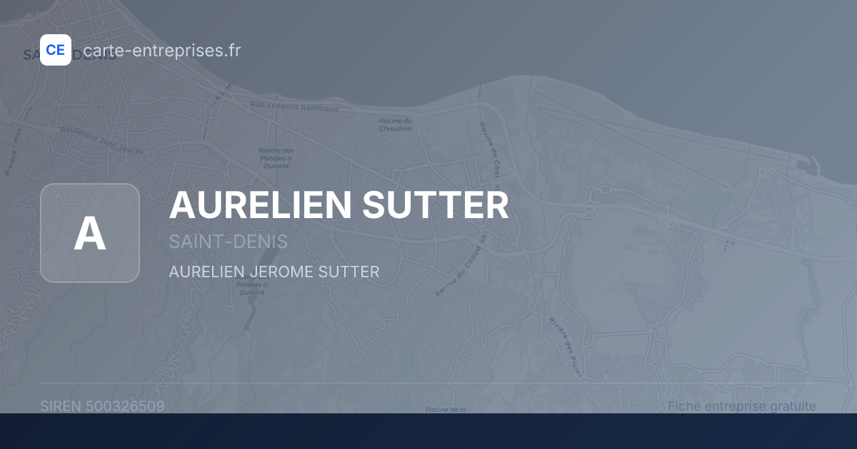 AURELIEN SUTTER — 500326509 — fiche entreprise
