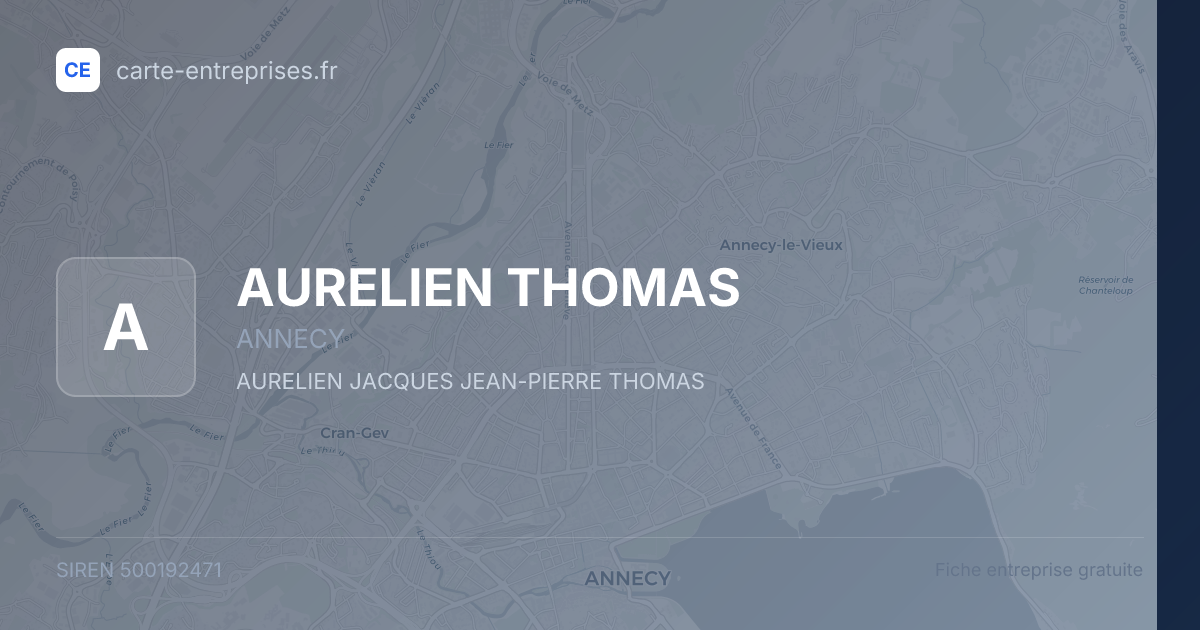 AURELIEN THOMAS — 500192471 — fiche entreprise