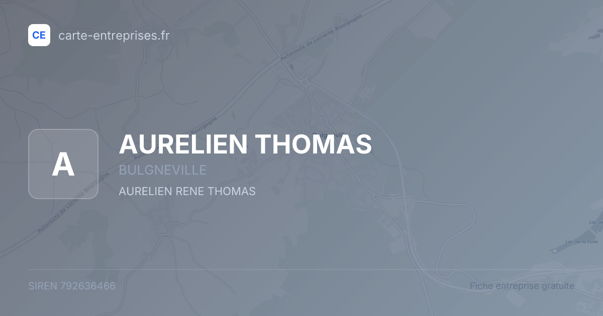 AURELIEN THOMAS — 792636466 — fiche entreprise