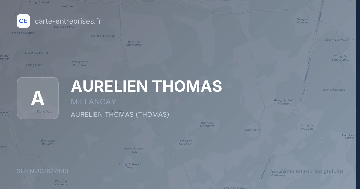 AURELIEN THOMAS — 807627443 — fiche entreprise