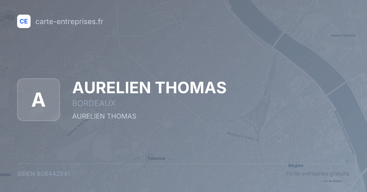 AURELIEN THOMAS — 808442941 — fiche entreprise