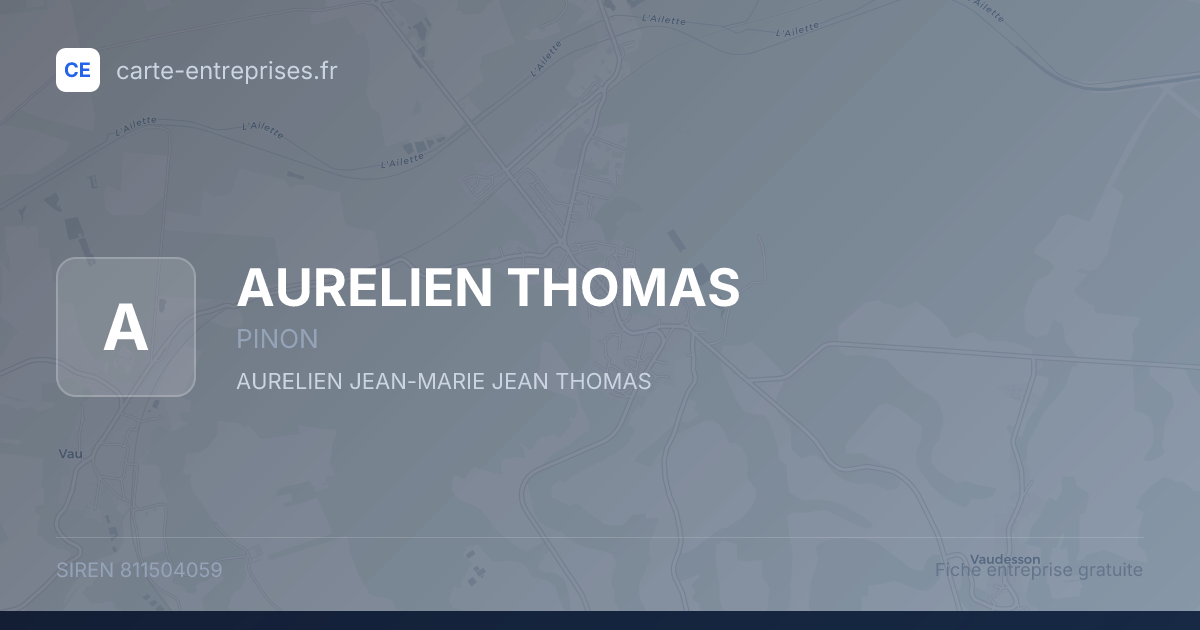 AURELIEN THOMAS — 811504059 — fiche entreprise