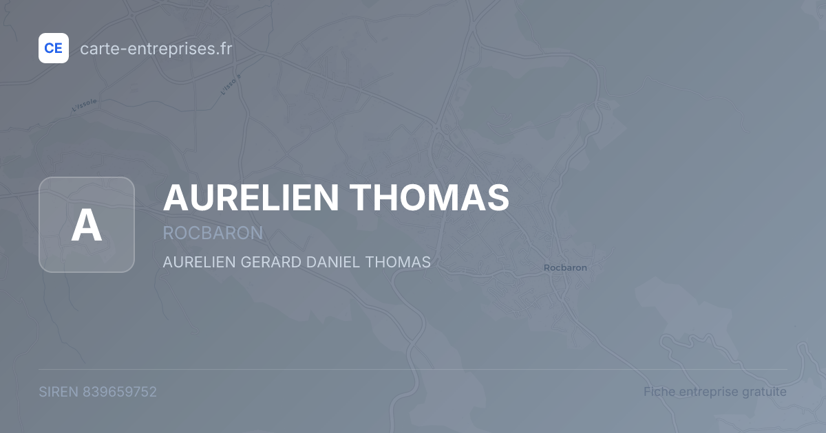 AURELIEN THOMAS — 839659752 — fiche entreprise
