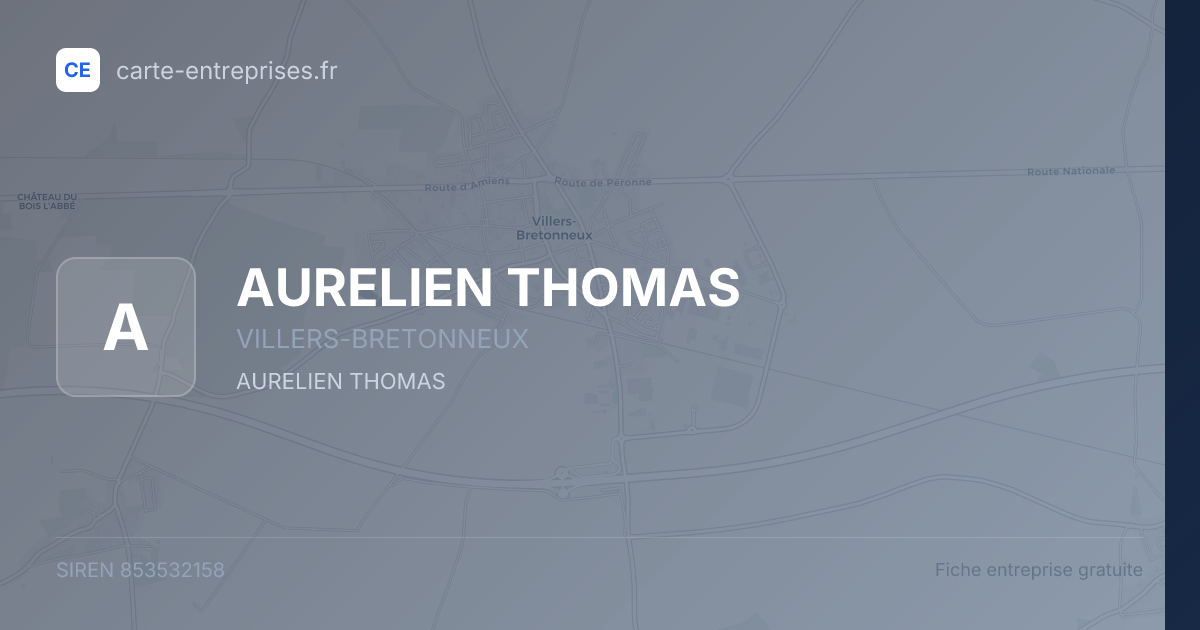 AURELIEN THOMAS — 853532158 — fiche entreprise