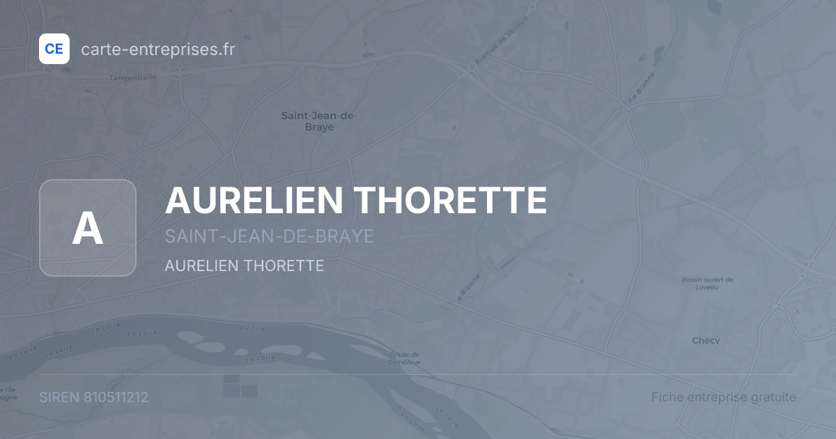 AURELIEN THORETTE — 810511212 — fiche entreprise