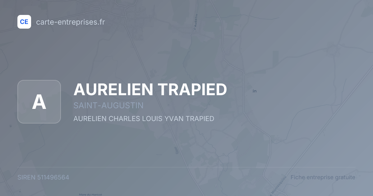 AURELIEN TRAPIED — 511496564 — fiche entreprise