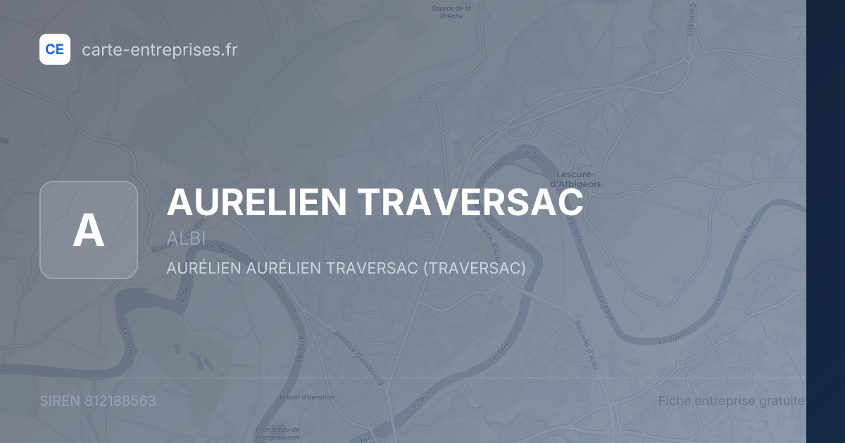 AURELIEN TRAVERSAC — 812188563 — fiche entreprise