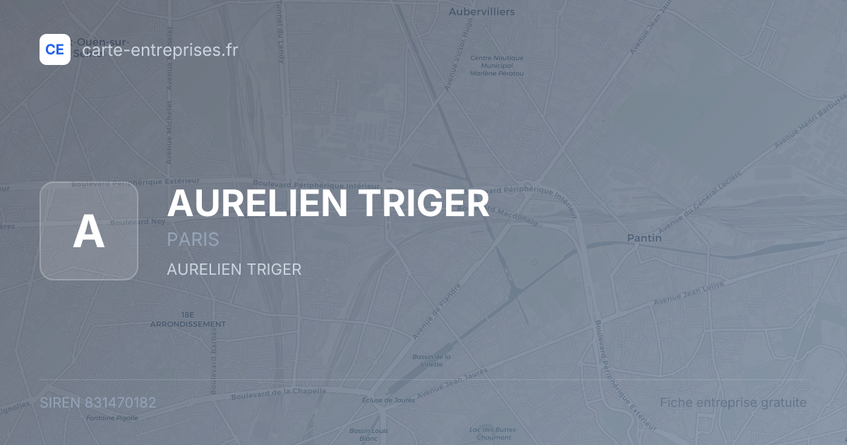 AURELIEN TRIGER — 831470182 — fiche entreprise