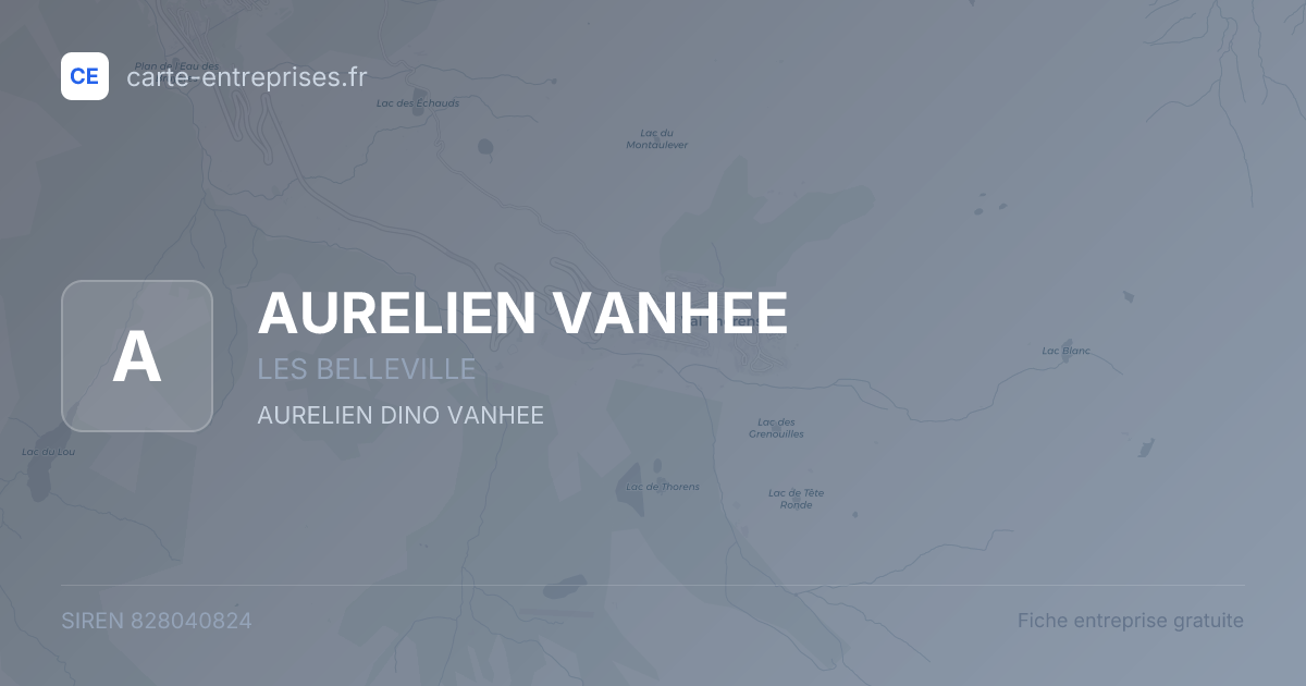 AURELIEN VANHEE — 828040824 — fiche entreprise