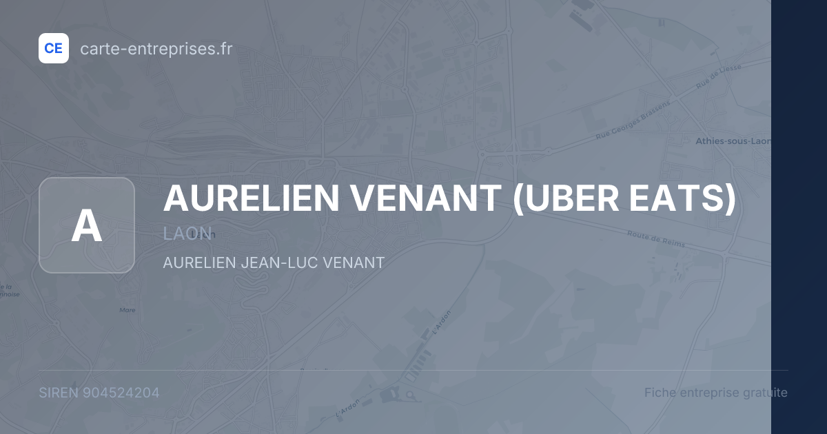 AURELIEN VENANT (UBER EATS) — 904524204 — fiche entreprise