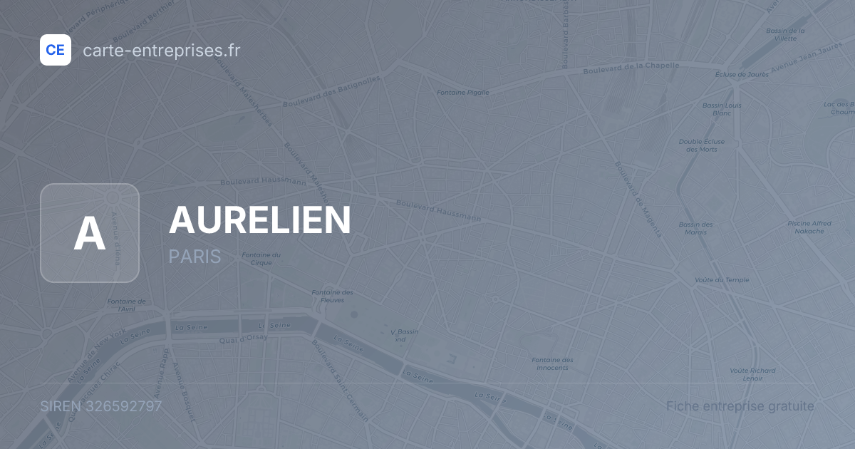 AURELIEN — 326592797 — fiche entreprise